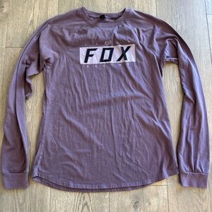 Fox Long Sleeve Tee in Purple